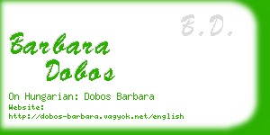 barbara dobos business card